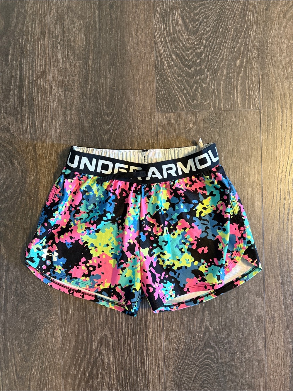 Under Armour Girls Multicolor Neon Splash Athletic Shorts